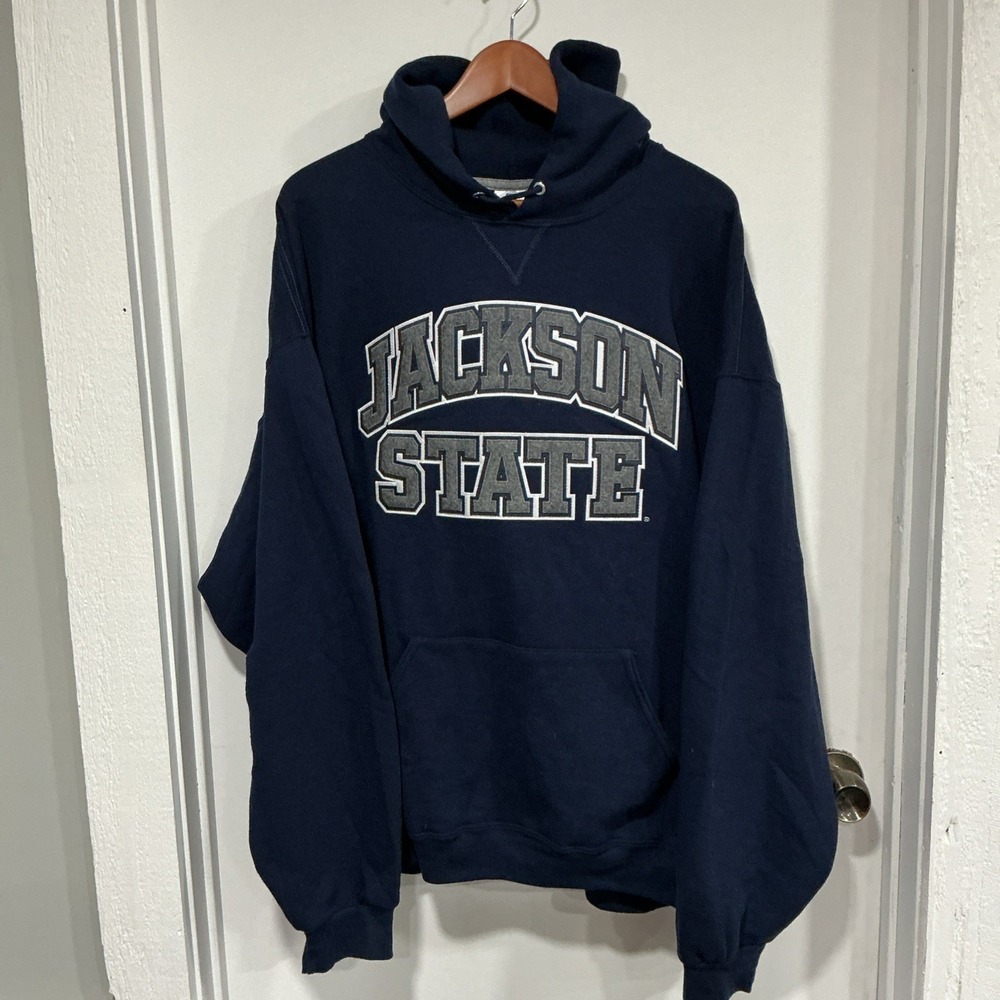 Jackson State University Hoodie Sweatshirt, XXL, Navy Blue, EUC